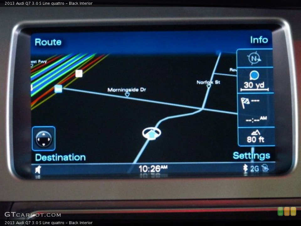 Black Interior Navigation for the 2013 Audi Q7 3.0 S Line quattro #84262716