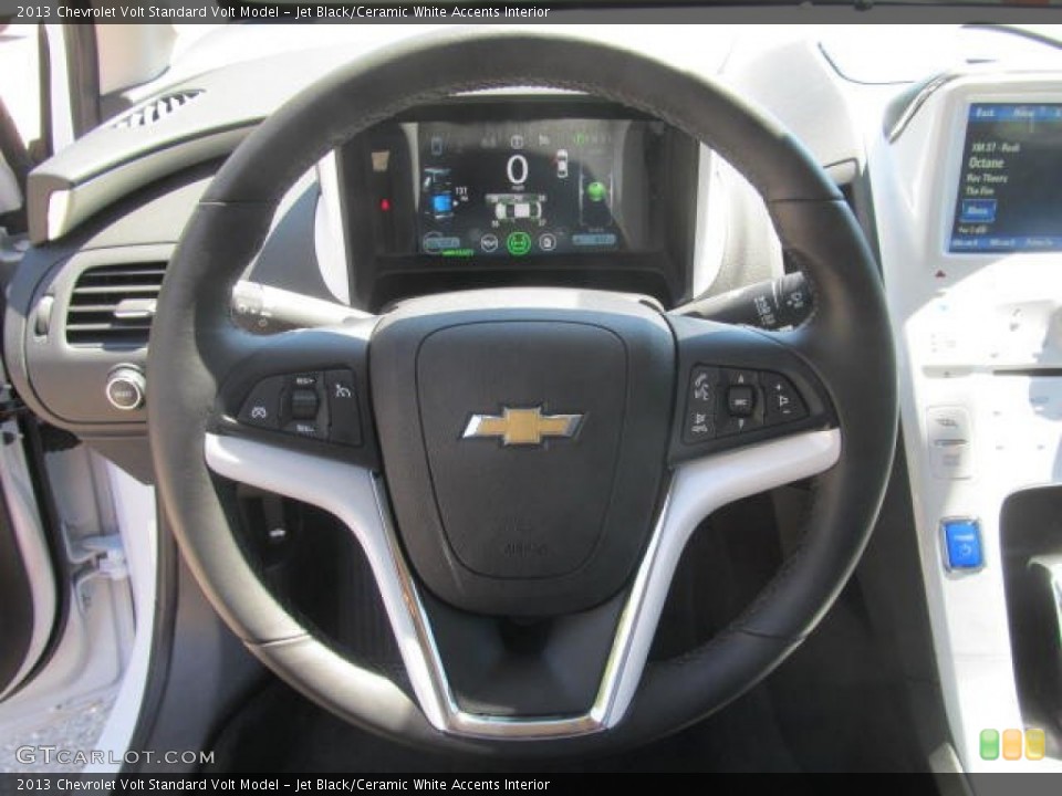 Jet Black/Ceramic White Accents Interior Steering Wheel for the 2013 Chevrolet Volt  #84262959