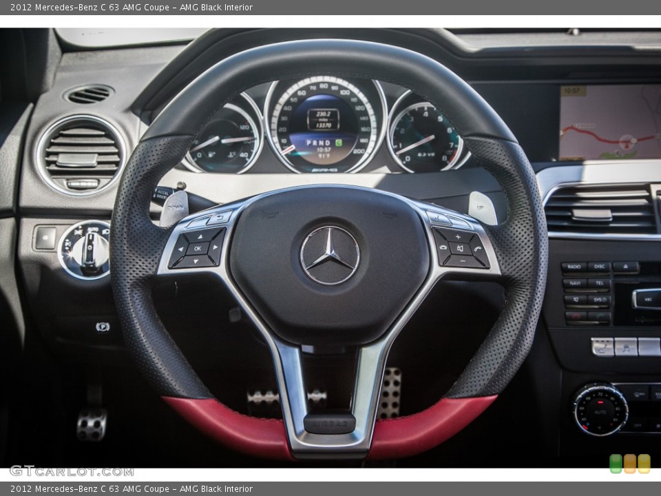 AMG Black Interior Steering Wheel for the 2012 Mercedes-Benz C 63 AMG Coupe #84263034