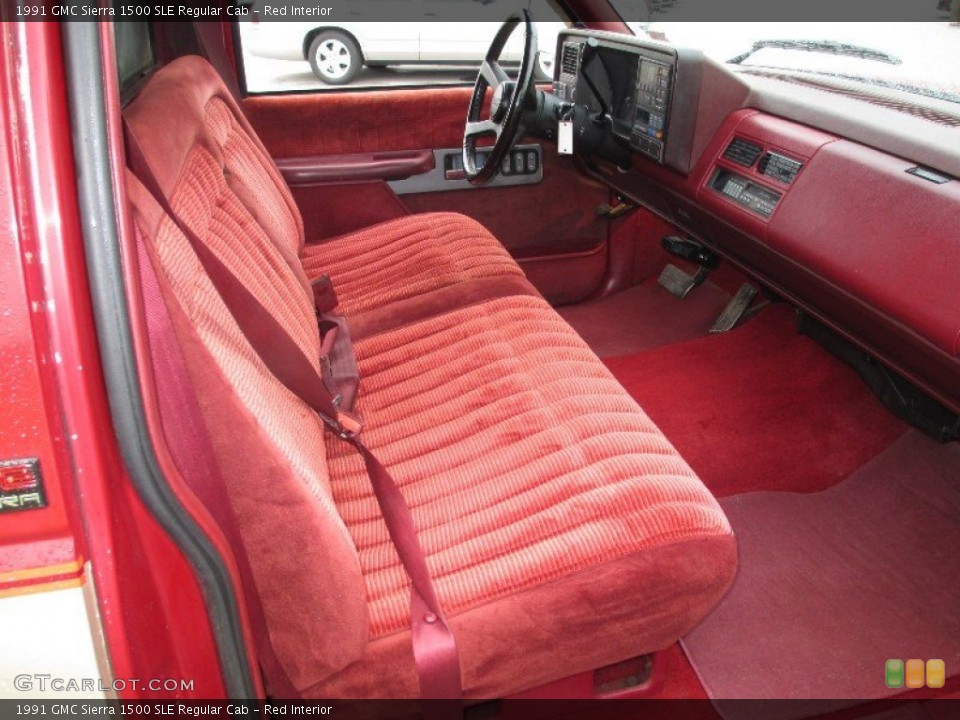 Red 1991 GMC Sierra 1500 Interiors