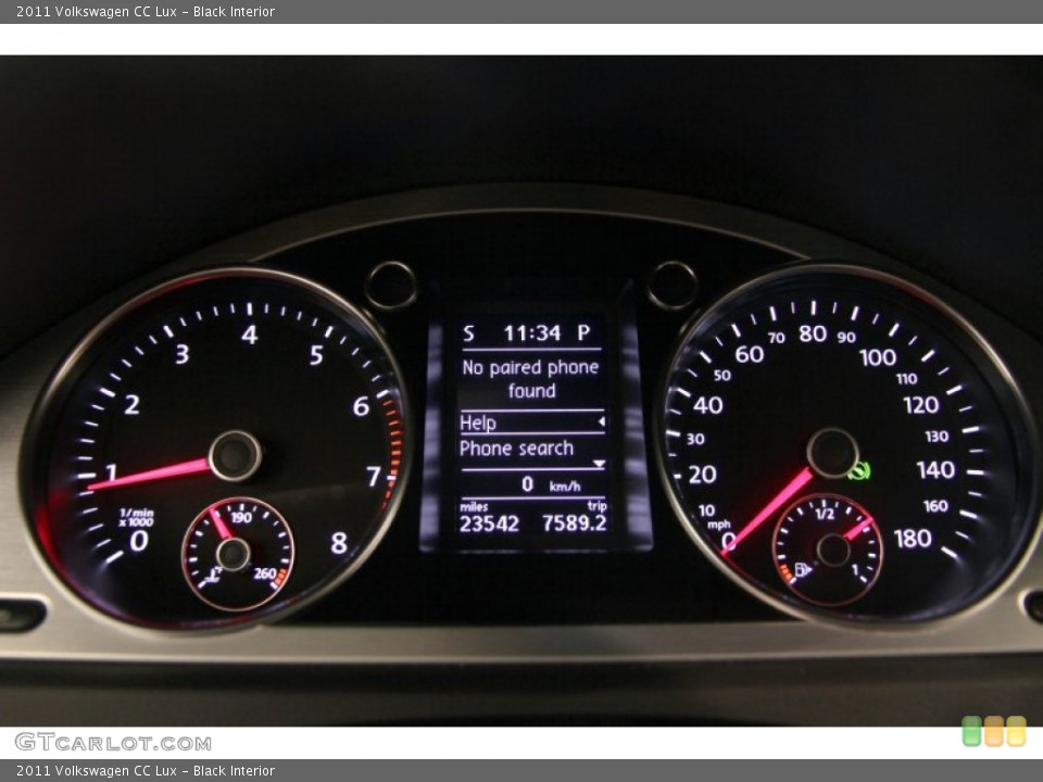Black Interior Gauges for the 2011 Volkswagen CC Lux #84283509