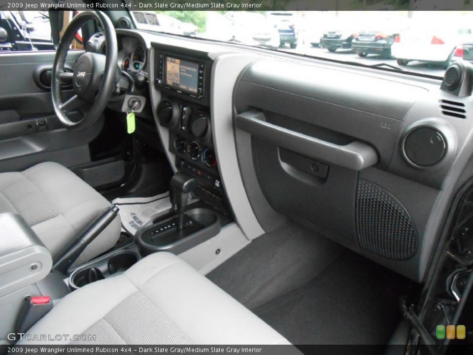 Dark Slate Gray/Medium Slate Gray Interior Dashboard for the 2009 Jeep Wrangler Unlimited Rubicon 4x4 #84286049