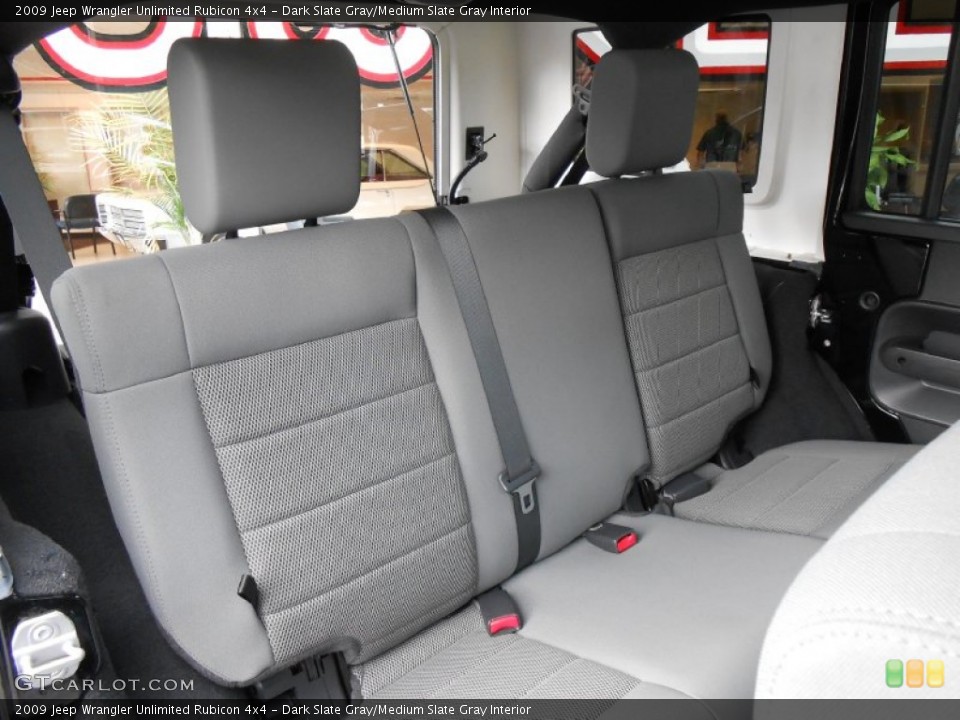 Dark Slate Gray/Medium Slate Gray Interior Rear Seat for the 2009 Jeep Wrangler Unlimited Rubicon 4x4 #84286131