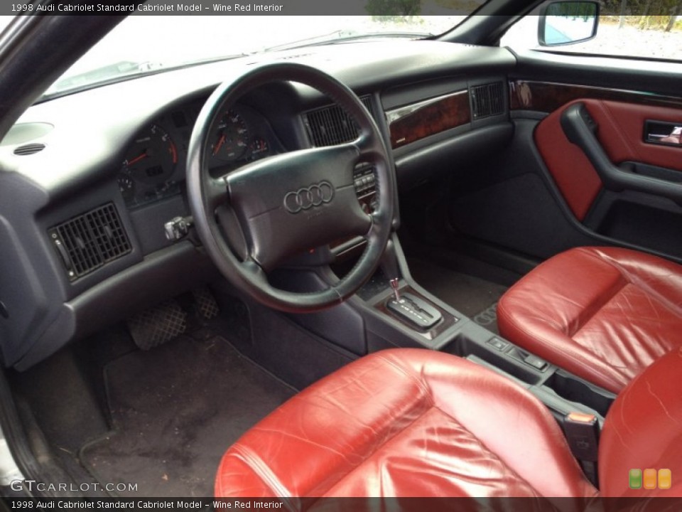 Wine Red Interior Prime Interior for the 1998 Audi Cabriolet  #84289353