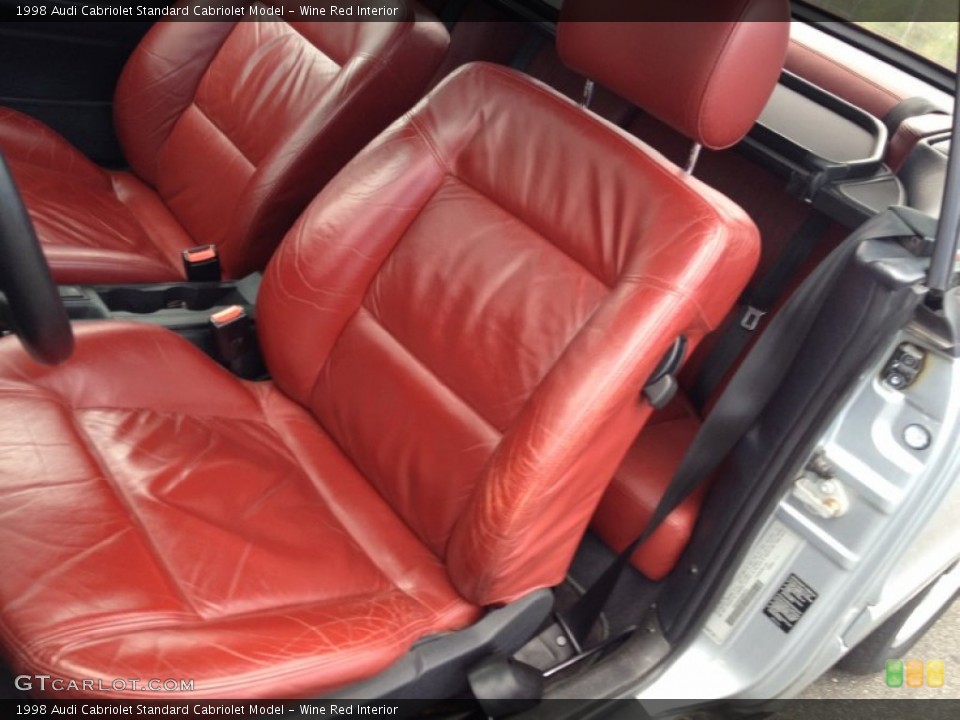 Wine Red Interior Front Seat for the 1998 Audi Cabriolet  #84289413
