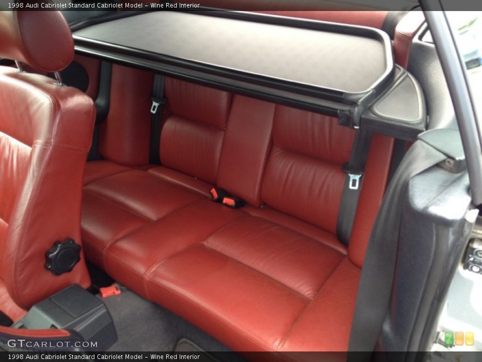 Wine Red Interior Rear Seat for the 1998 Audi Cabriolet  #84289464