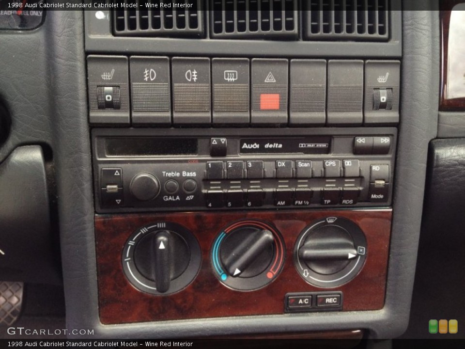 Wine Red Interior Controls for the 1998 Audi Cabriolet  #84289515