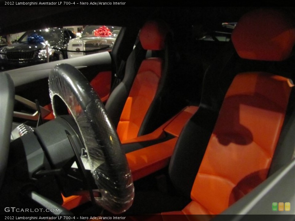 Nero Ade/Arancio Interior Front Seat for the 2012 Lamborghini Aventador LP 700-4 #84298290