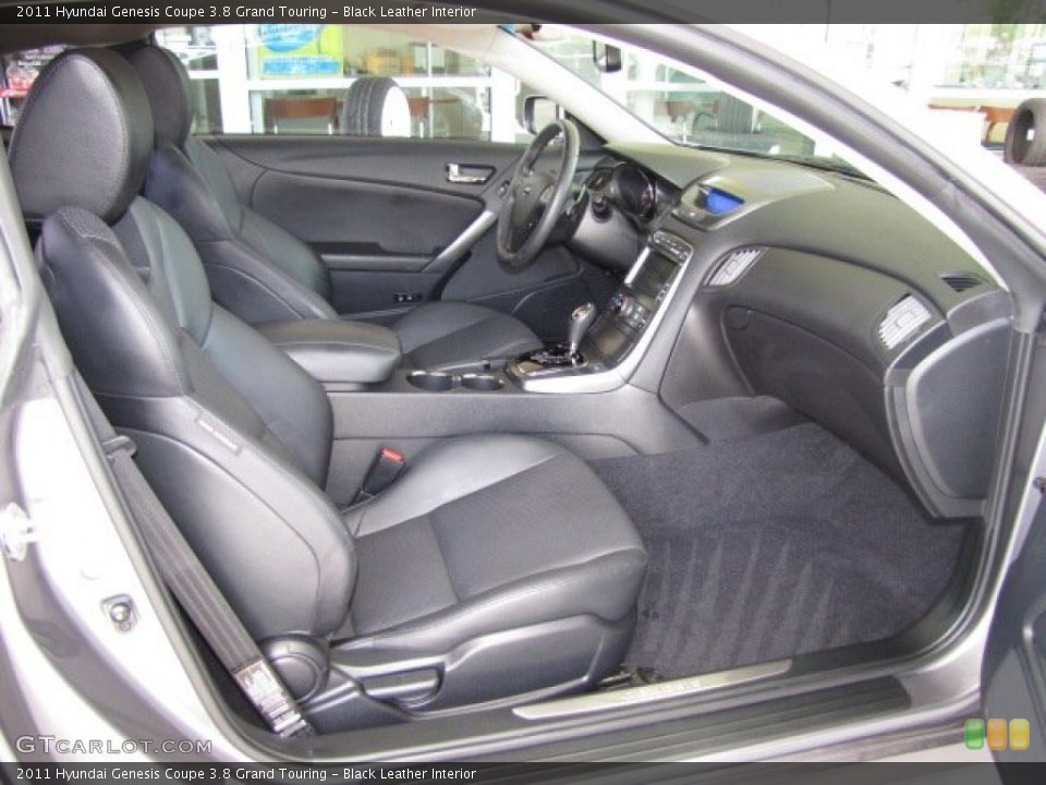 Black Leather Interior Front Seat for the 2011 Hyundai Genesis Coupe 3.8 Grand Touring #84300971