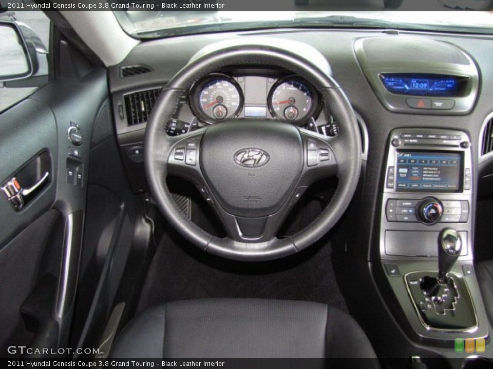 Black Leather Interior Steering Wheel for the 2011 Hyundai Genesis Coupe 3.8 Grand Touring #84301149