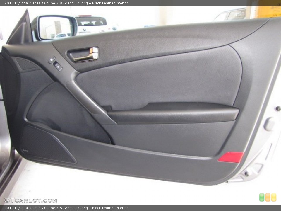 Black Leather Interior Door Panel for the 2011 Hyundai Genesis Coupe 3.8 Grand Touring #84301606