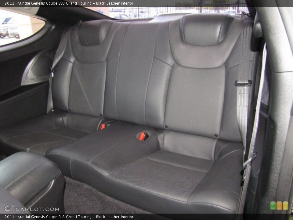 Black Leather Interior Rear Seat for the 2011 Hyundai Genesis Coupe 3.8 Grand Touring #84301636