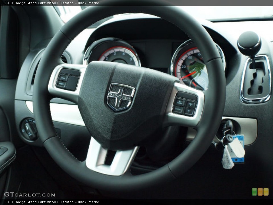 Black Interior Steering Wheel for the 2013 Dodge Grand Caravan SXT Blacktop #84316963