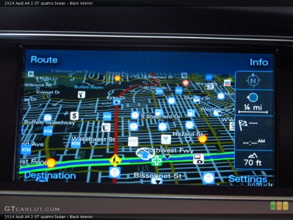 Black Interior Navigation for the 2014 Audi A4 2.0T quattro Sedan #84321510