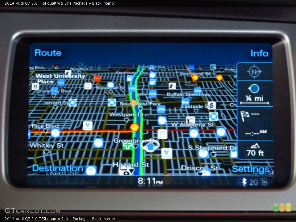 Black Interior Navigation for the 2014 Audi Q7 3.0 TFSI quattro S Line Package #84322923