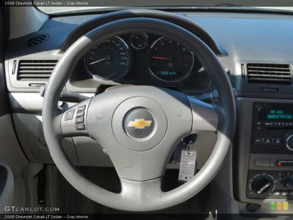 Gray Interior Steering Wheel for the 2008 Chevrolet Cobalt LT Sedan #84336784
