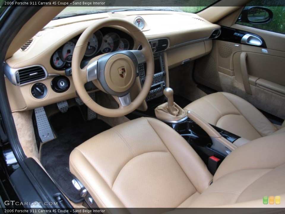 Sand Beige Interior Prime Interior for the 2006 Porsche 911 Carrera 4S Coupe #84339450