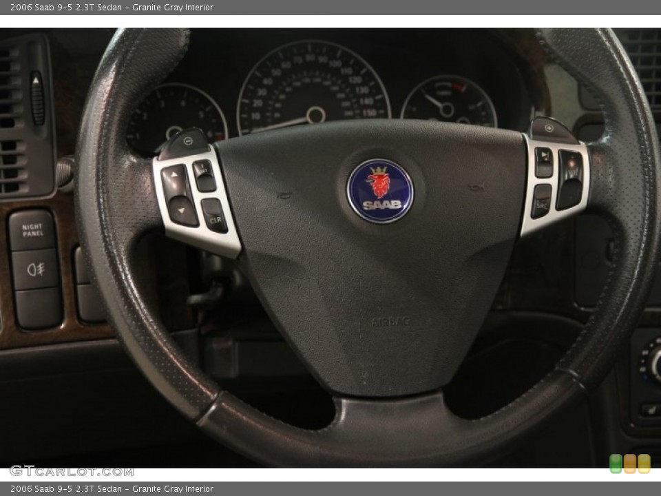 Granite Gray Interior Steering Wheel for the 2006 Saab 9-5 2.3T Sedan #84341127