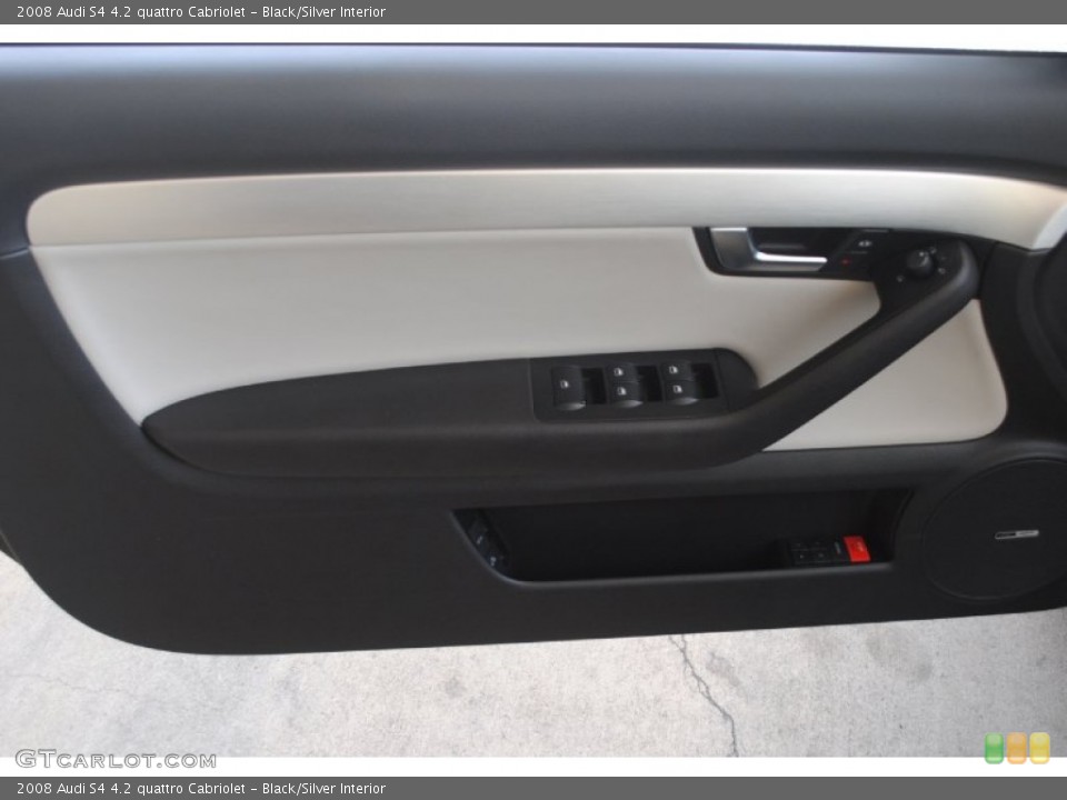 Black/Silver Interior Door Panel for the 2008 Audi S4 4.2 quattro Cabriolet #84342714