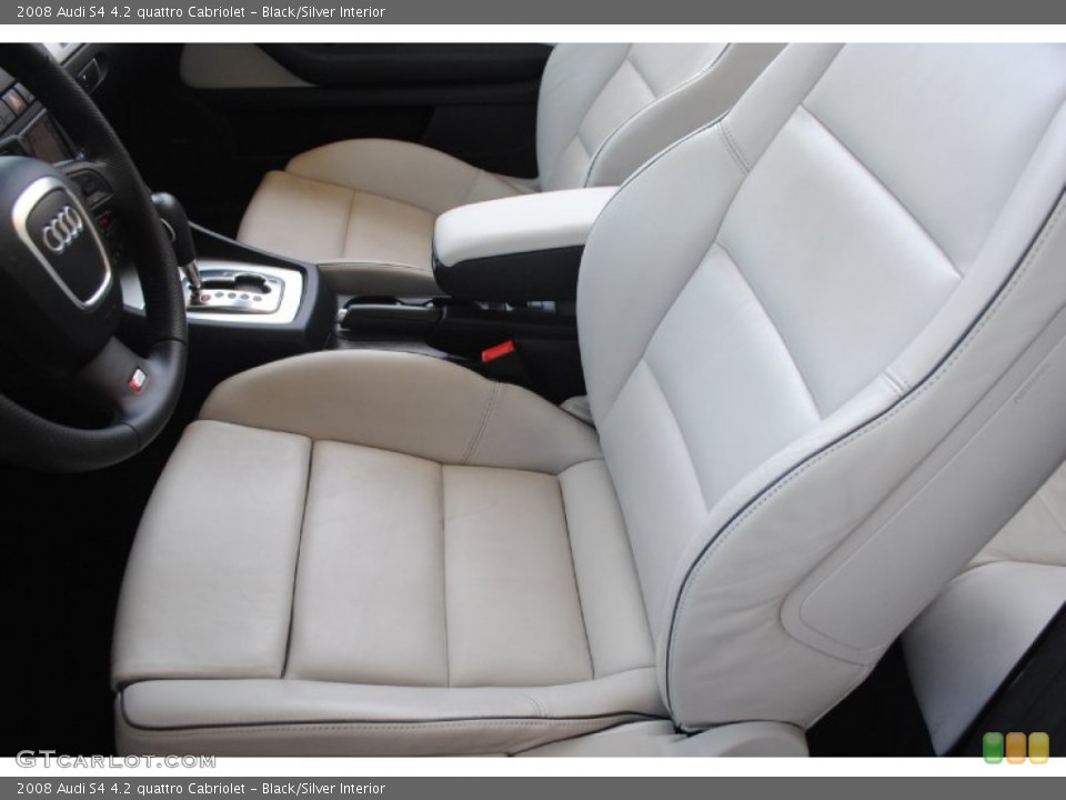 Black/Silver Interior Front Seat for the 2008 Audi S4 4.2 quattro Cabriolet #84342792