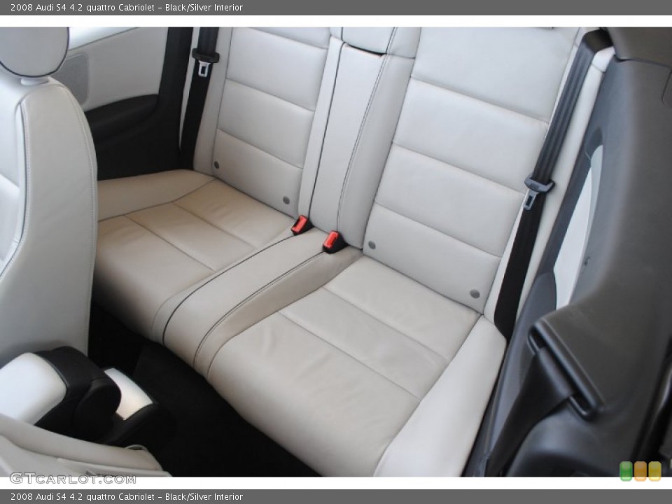 Black/Silver Interior Rear Seat for the 2008 Audi S4 4.2 quattro Cabriolet #84342825