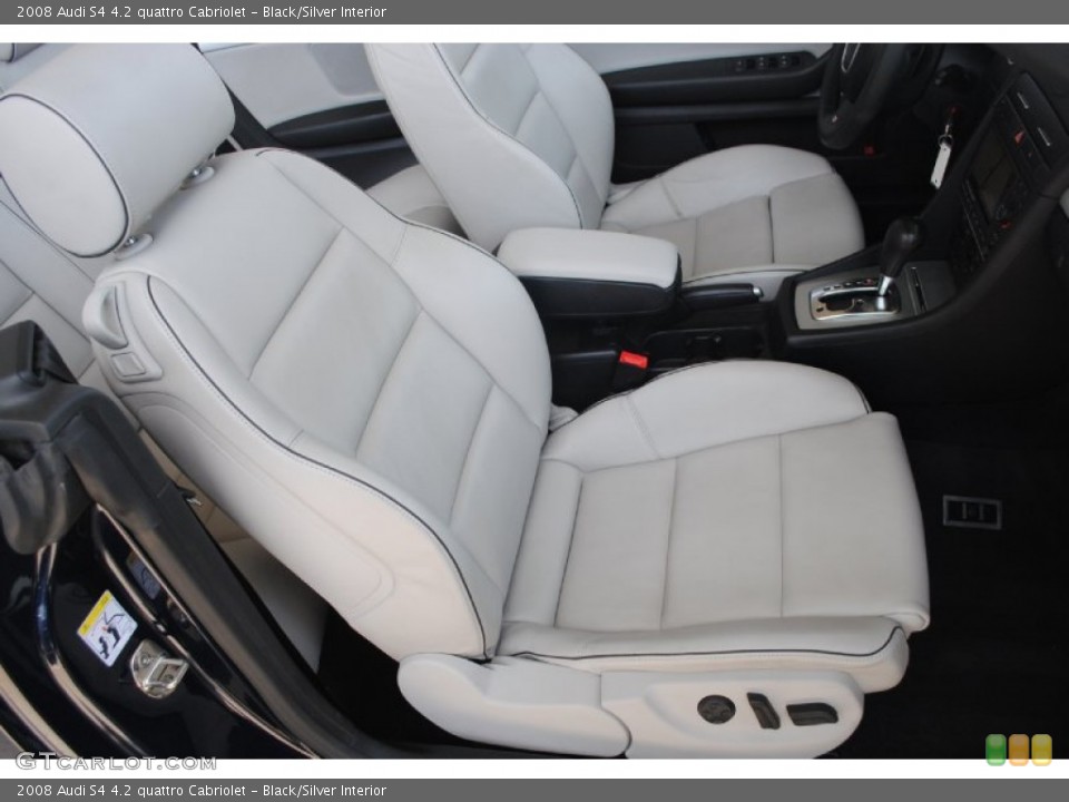 Black/Silver Interior Front Seat for the 2008 Audi S4 4.2 quattro Cabriolet #84343279