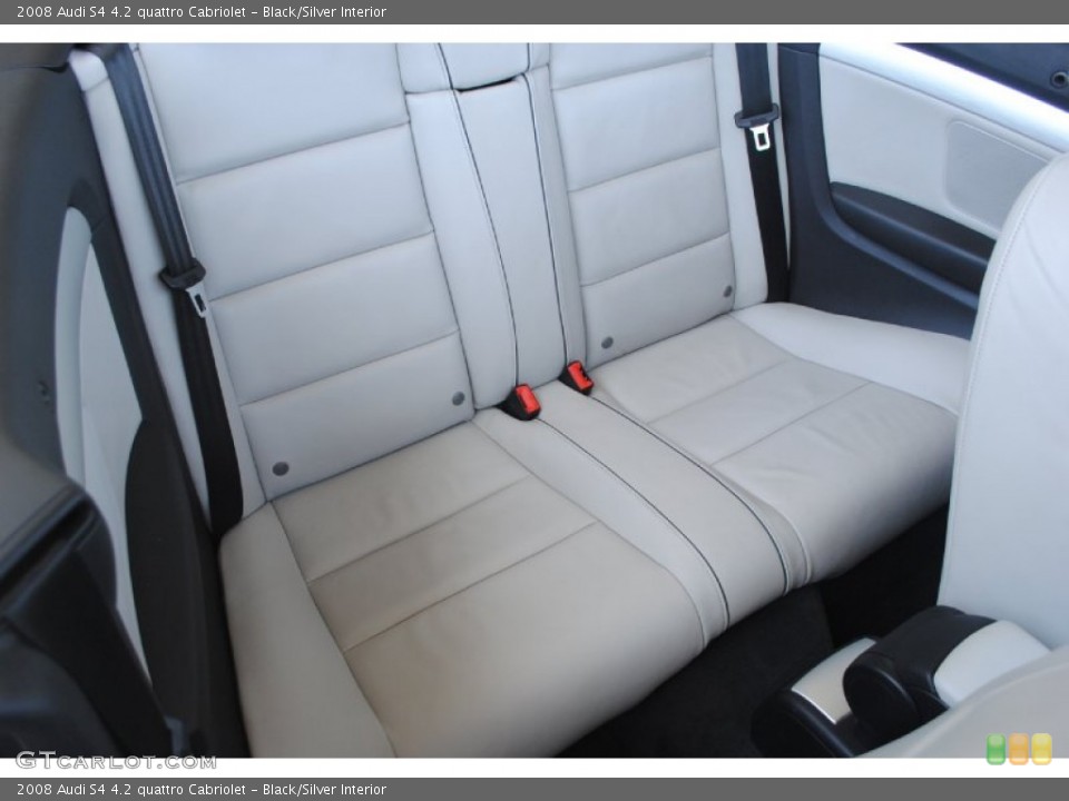 Black/Silver Interior Rear Seat for the 2008 Audi S4 4.2 quattro Cabriolet #84343317