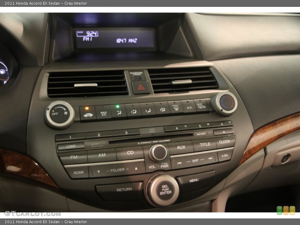 Gray Interior Controls for the 2011 Honda Accord EX Sedan #84346866