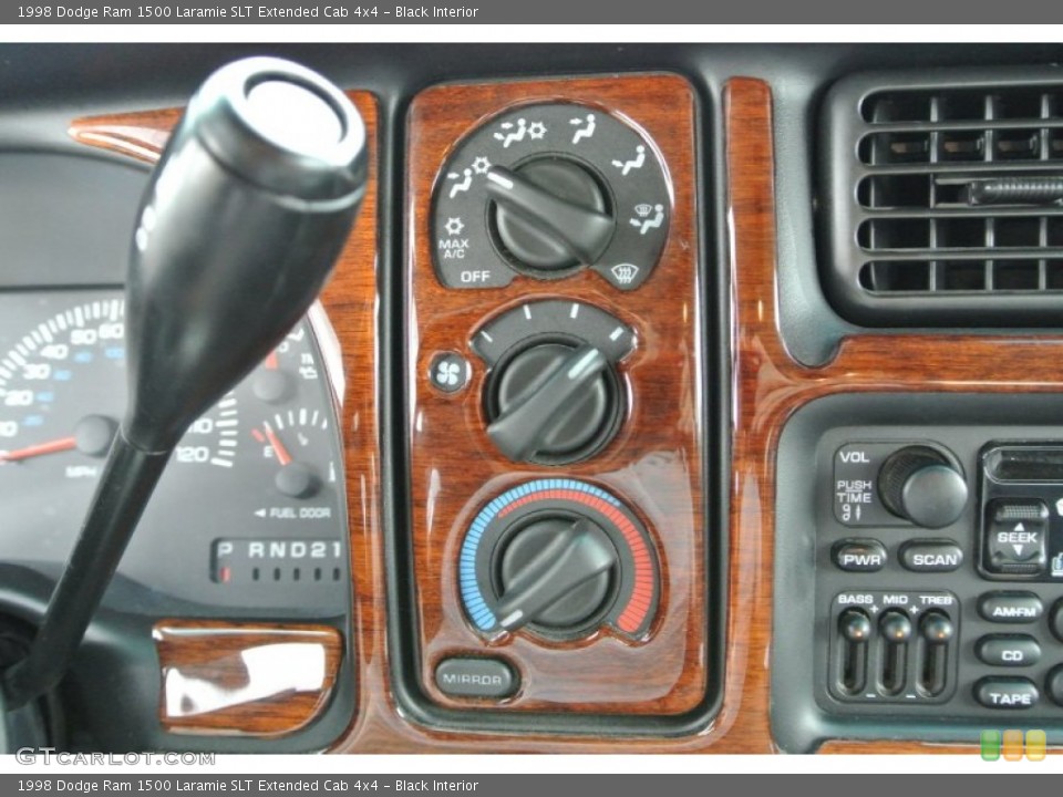 Black Interior Controls for the 1998 Dodge Ram 1500 Laramie SLT Extended Cab 4x4 #84352257