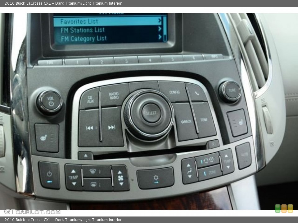 Dark Titanium/Light Titanium Interior Controls for the 2010 Buick LaCrosse CXL #84352629