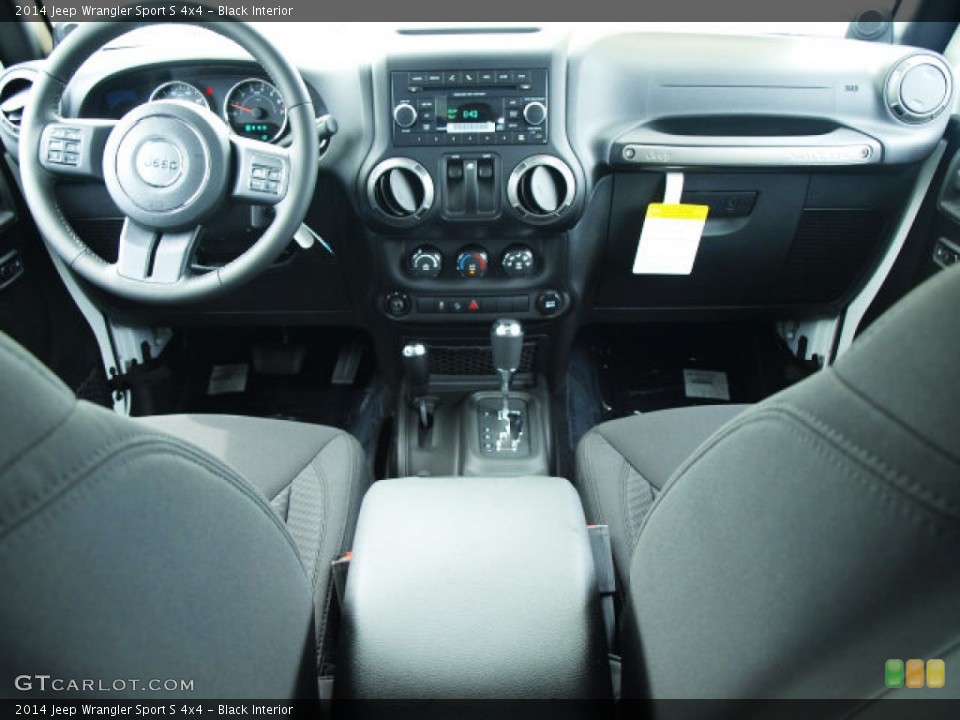 Black Interior Dashboard for the 2014 Jeep Wrangler Sport S 4x4 #84353664