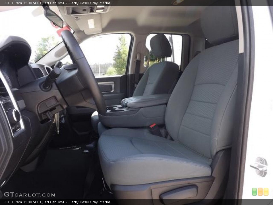 Black/Diesel Gray Interior Front Seat for the 2013 Ram 1500 SLT Quad Cab 4x4 #84358770