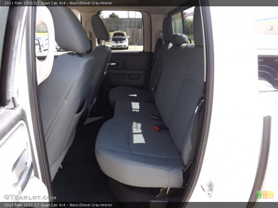 Black/Diesel Gray Interior Rear Seat for the 2013 Ram 1500 SLT Quad Cab 4x4 #84358798