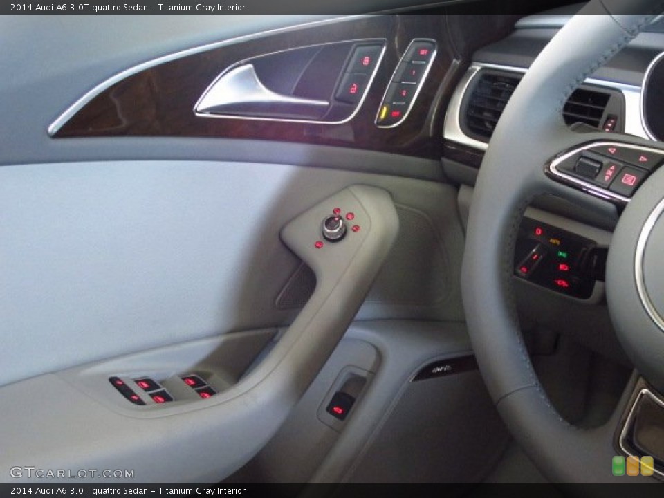 Titanium Gray Interior Controls for the 2014 Audi A6 3.0T quattro Sedan #84360408