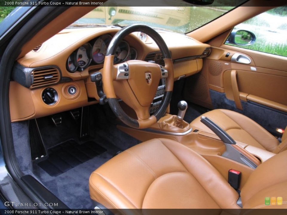 Natural Brown Interior Prime Interior for the 2008 Porsche 911 Turbo Coupe #84363114