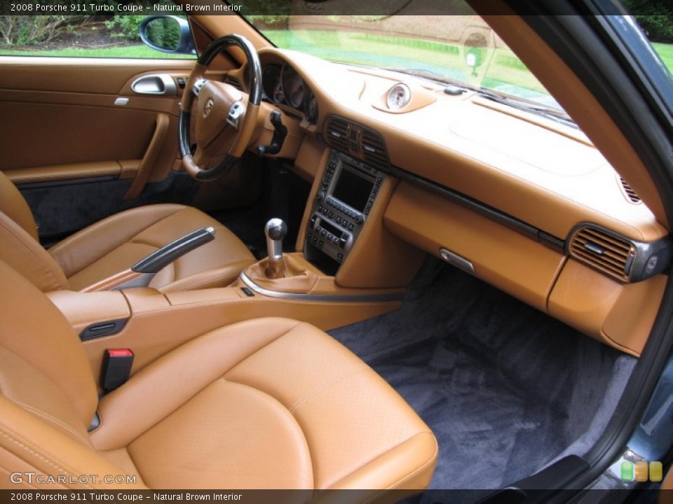 Natural Brown Interior Dashboard for the 2008 Porsche 911 Turbo Coupe #84363165