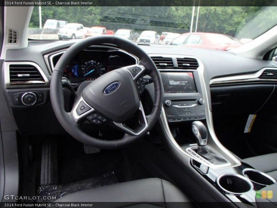 Charcoal Black Interior Dashboard for the 2014 Ford Fusion Hybrid SE #84364545