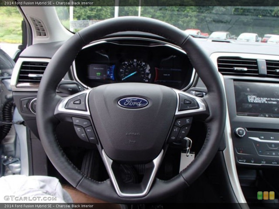 Charcoal Black Interior Steering Wheel for the 2014 Ford Fusion Hybrid SE #84364701