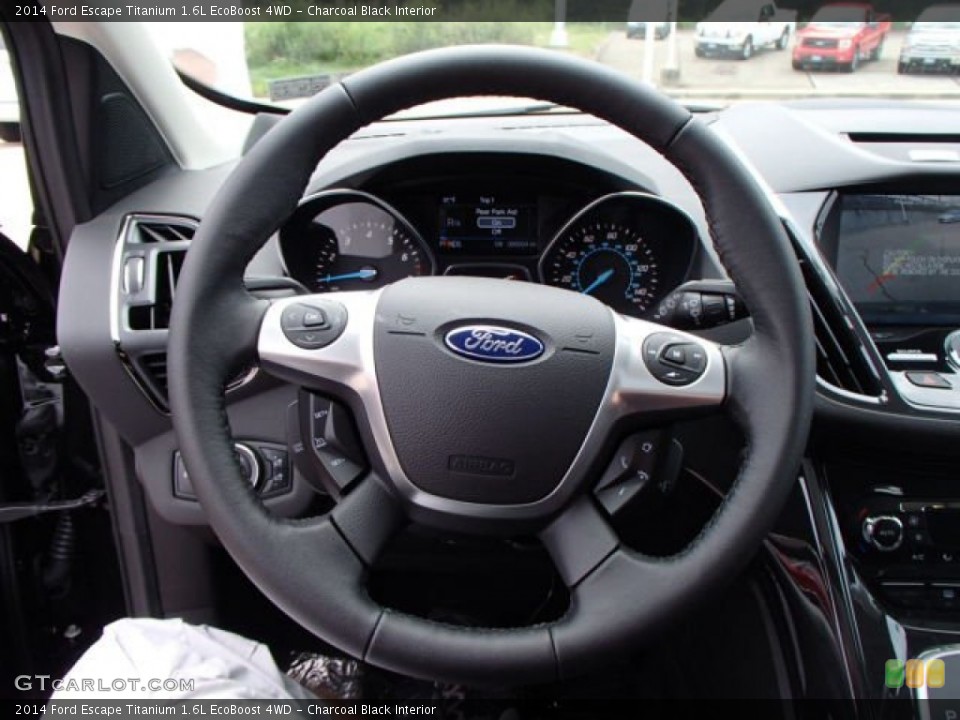 Charcoal Black Interior Steering Wheel for the 2014 Ford Escape Titanium 1.6L EcoBoost 4WD #84366108