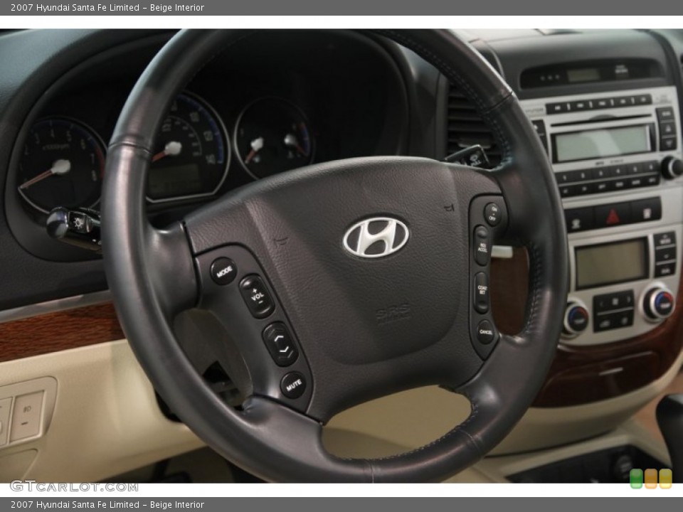 Beige Interior Steering Wheel for the 2007 Hyundai Santa Fe Limited #84369990