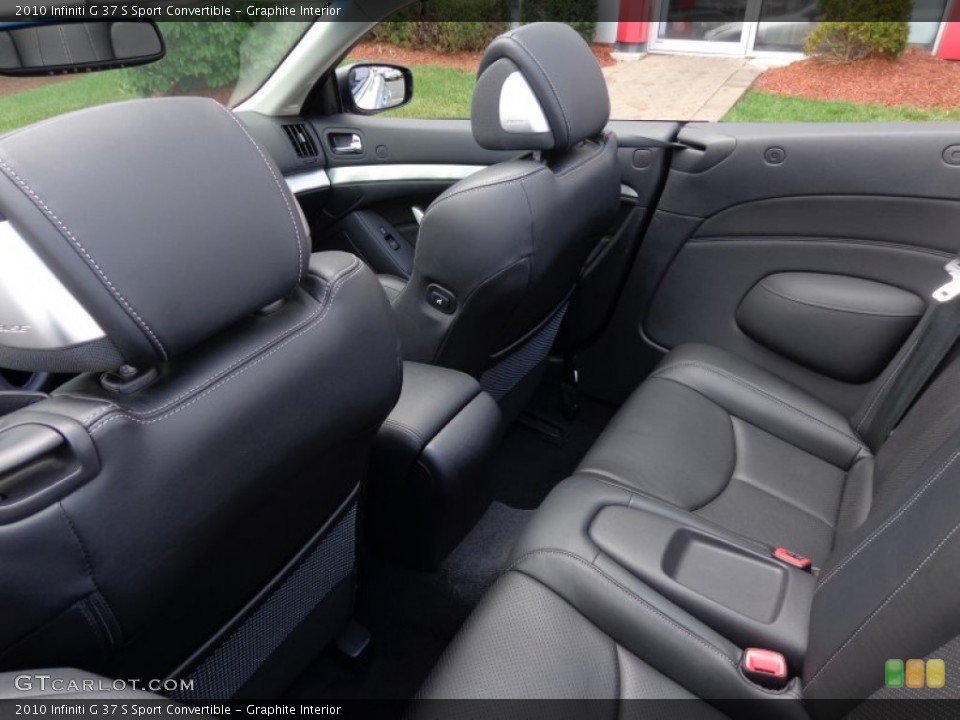 Graphite Interior Rear Seat for the 2010 Infiniti G 37 S Sport Convertible #84370242