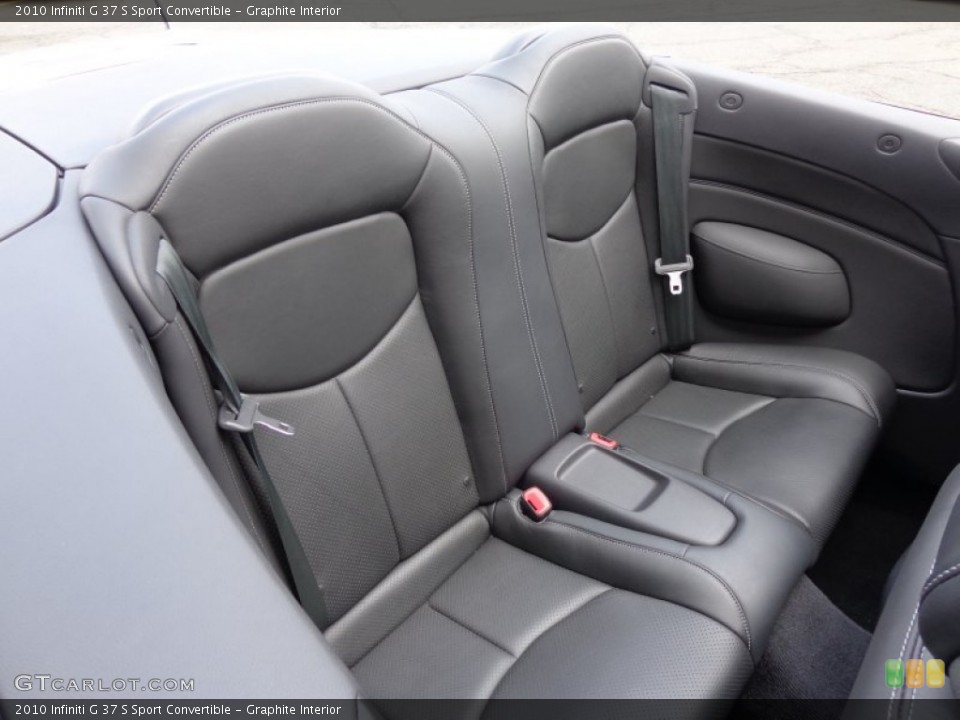 Graphite Interior Rear Seat for the 2010 Infiniti G 37 S Sport Convertible #84370269