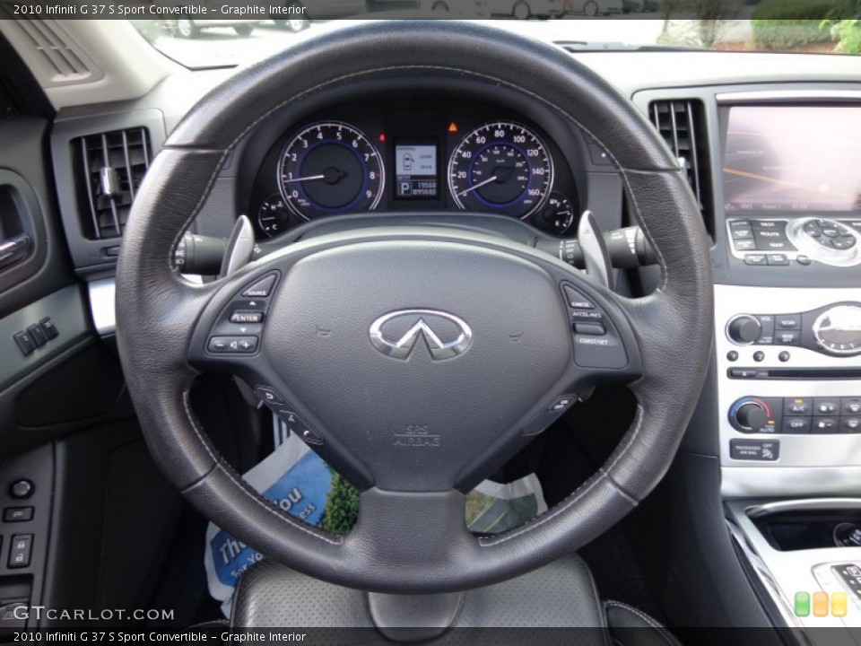Graphite Interior Steering Wheel for the 2010 Infiniti G 37 S Sport Convertible #84370344