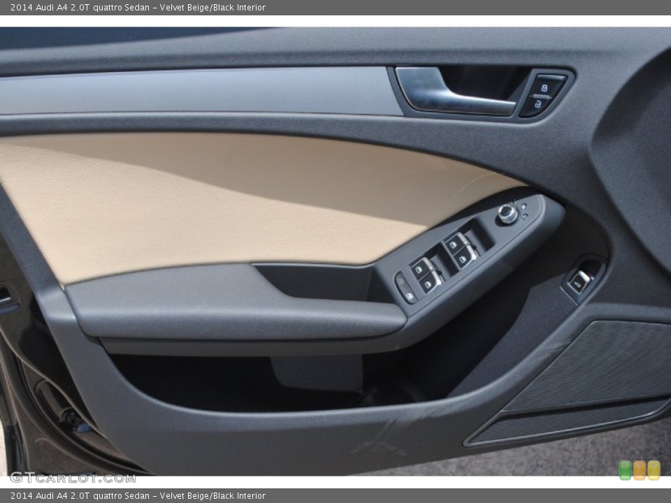 Velvet Beige/Black Interior Door Panel for the 2014 Audi A4 2.0T quattro Sedan #84380667