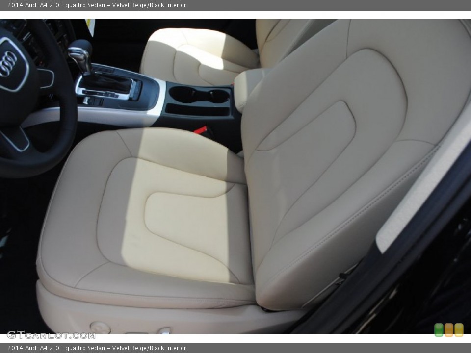 Velvet Beige/Black Interior Front Seat for the 2014 Audi A4 2.0T quattro Sedan #84380703