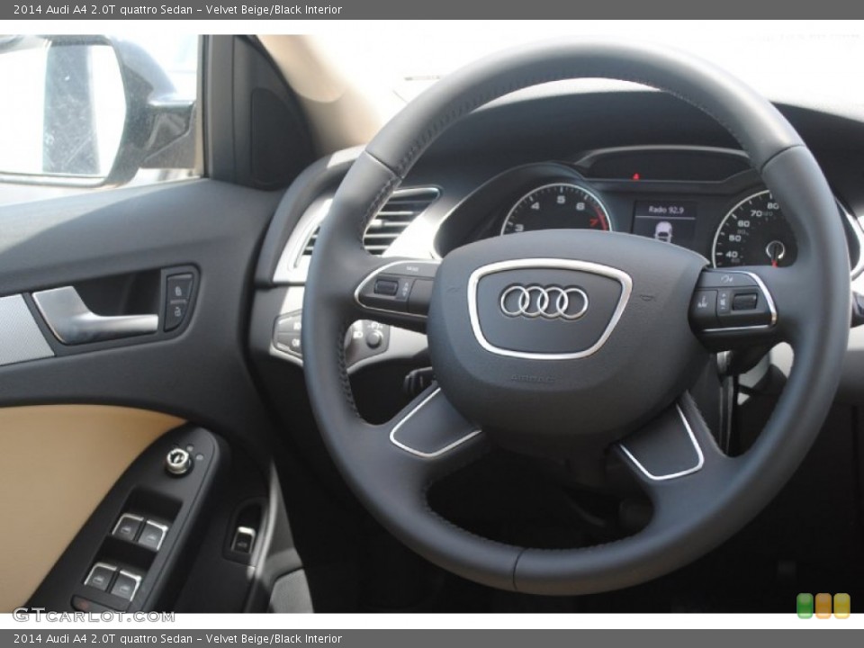 Velvet Beige/Black Interior Steering Wheel for the 2014 Audi A4 2.0T quattro Sedan #84380958