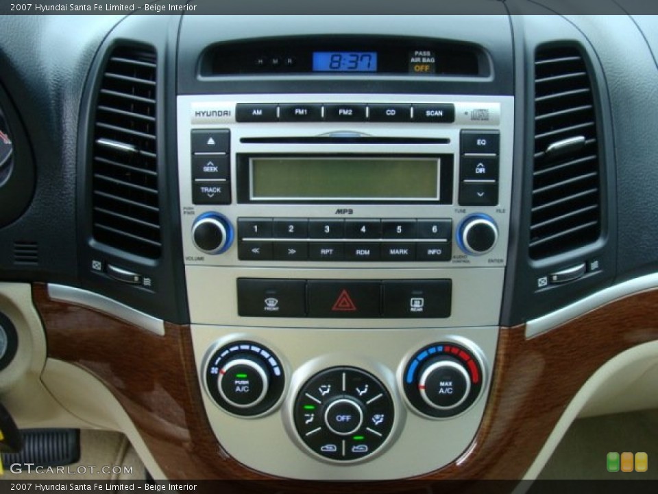 Beige Interior Controls for the 2007 Hyundai Santa Fe Limited #84381072