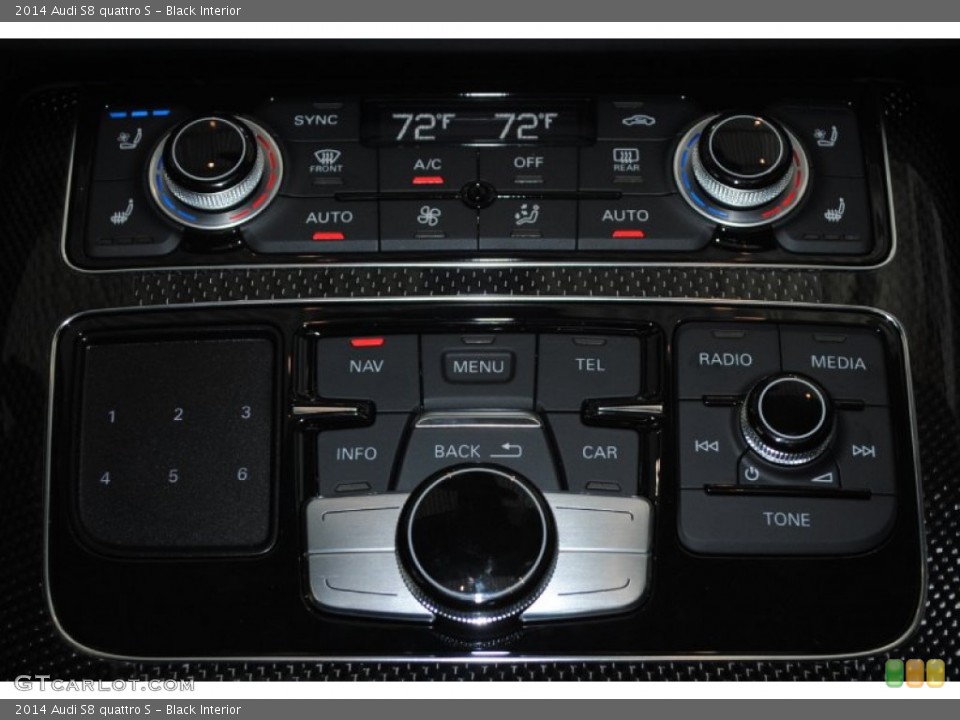 Black Interior Controls for the 2014 Audi S8 quattro S #84383673