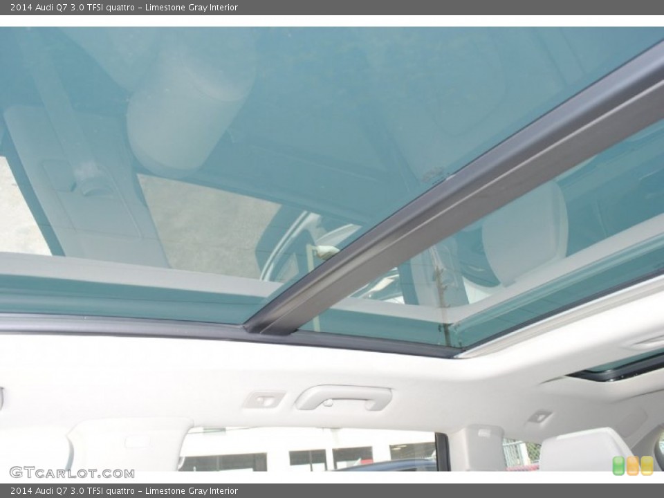 Limestone Gray Interior Sunroof for the 2014 Audi Q7 3.0 TFSI quattro #84386016
