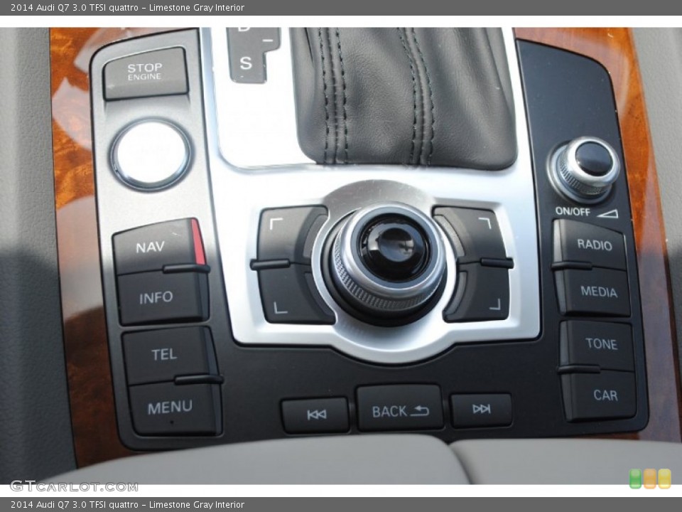 Limestone Gray Interior Controls for the 2014 Audi Q7 3.0 TFSI quattro #84386265
